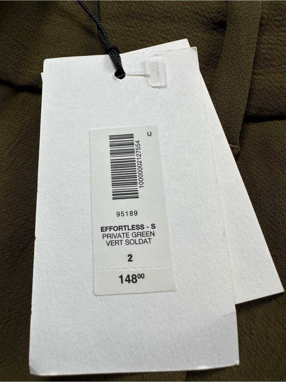 Aritzia | Effortless Crepette Pant | Private Green | Sz 2S - Picture 4 of 9